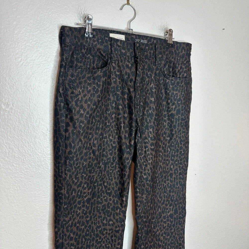 Anthropologie Pilcro High-Rise Animal Print Flare Jeans Leopard Flare Size 27